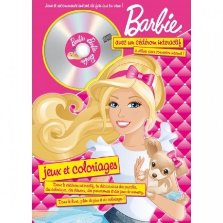 Barbie Jeux Coloriages Cd Rom N 2 Avec Chien Jeunesse Activites Jeux Coloriages Maxilivres