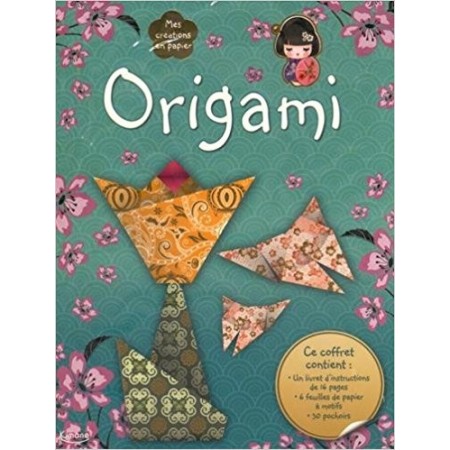 Origami - Avec 6 feuilles de papier à motifs et 30 pochoirs 