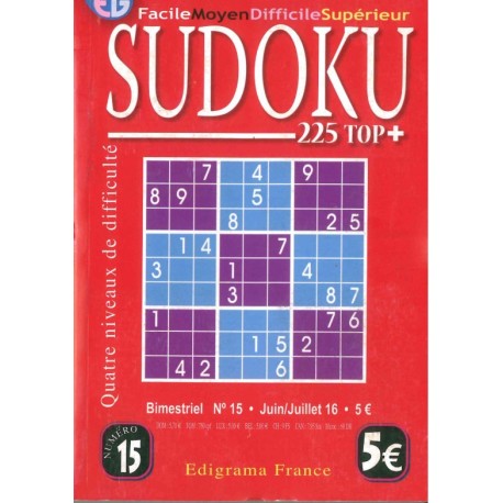 Sudoku 204 grilles numéro 15