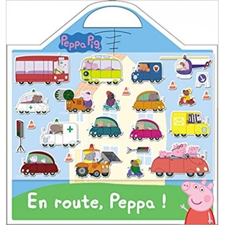 En route, Peppa ! - 25 stickers repositionnables et 1 grand décor