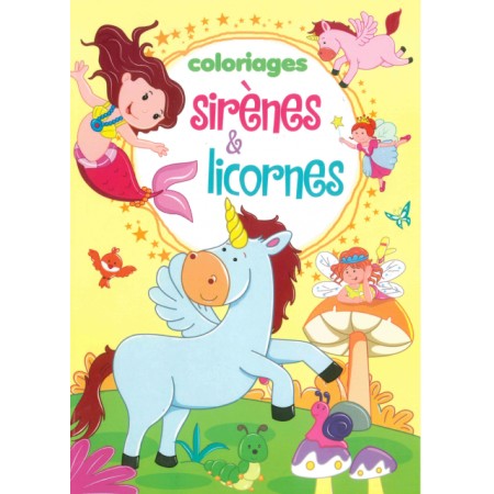 Coloriages sirènes et licornes