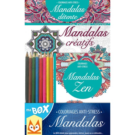 Ma box Coloriages Anti-stress Mandalas Coffret