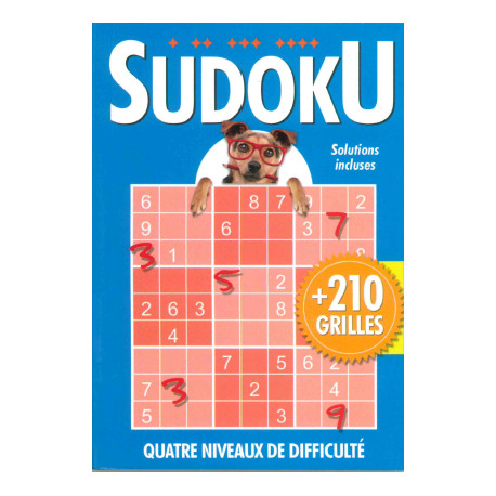 Sudoku + de 210 grilles (bleu) avec chien