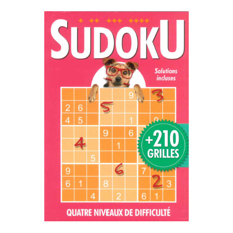 Sudoku + de 210 grilles (rose) avec chien
