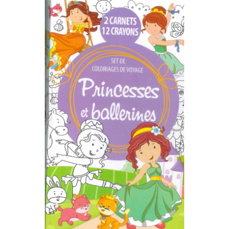 Set de coloriages de voyage à colorier Princesses et ballerines