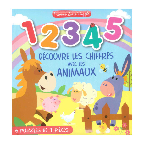 1 2 3 4 2 Découvre les chiffres avec les animaux Livre puzzle