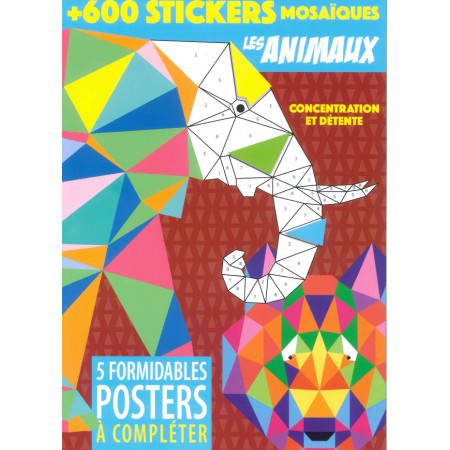 Les animaux + de 600 stickers mosaïques
