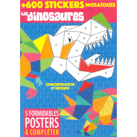 Les dinosaures + de 600 stickers mosaïques