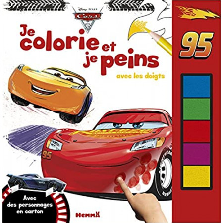 Je colorie et je peins avec les doigts Cars 3