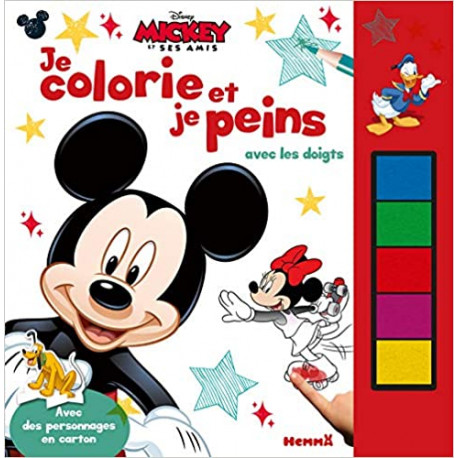 Mickey et ses amis Je colorie et je peins avec les doigts