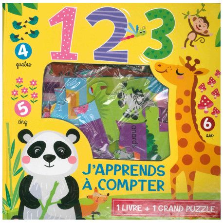 Coffret    J'apprends à compter  1 livre + 1 grand puzzle