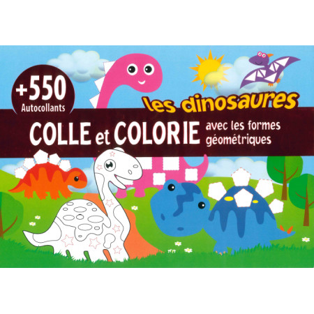 Colle et colorie Les Dinosaures