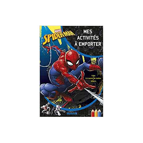 Marvel Spider-Man - Mes activités à emporter + 6 crayons de couleur