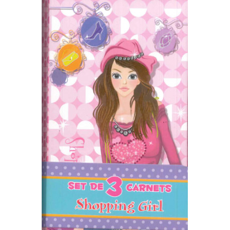 Shopping girl - Set de 3 carnets.