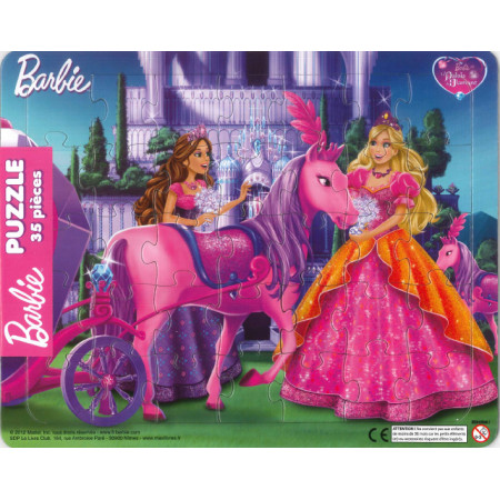 Barbie et le palais de diamant (cheval) ! Puzzle 35 pièces