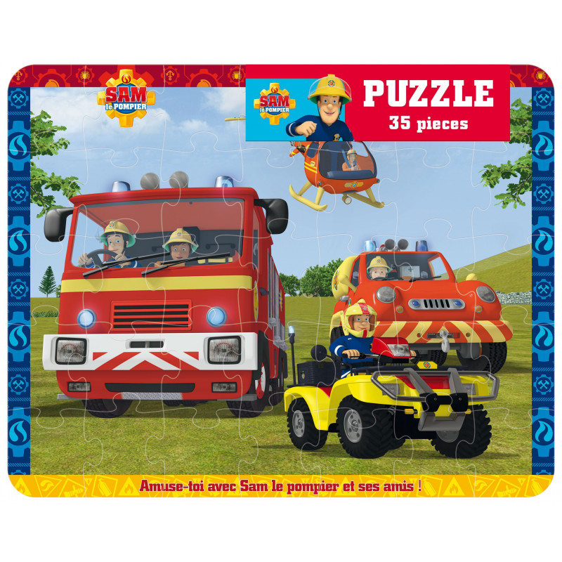Puzzle 35 pièces Sam le pompier (hélicoptère), JEUNESSE, PUZZLE - Maxilivres