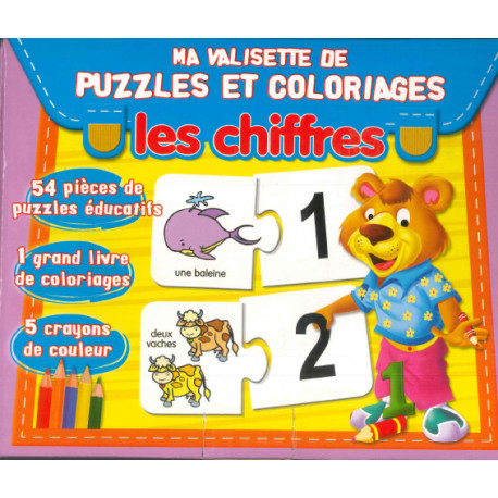 Ma valisette de puzzles et coloriages Les Chiffres