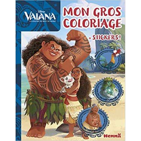 Mon gros coloriage Vaiana, la légende du bout du monde + stickers !