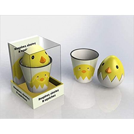 Coffret Jeux de mains - Le livre Respirez, sirotez & squishez ! avec 1 mug et 1 squichy Poussin