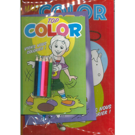 Pack pochette coloriages (4 livres + crayons de couleurs) garçon