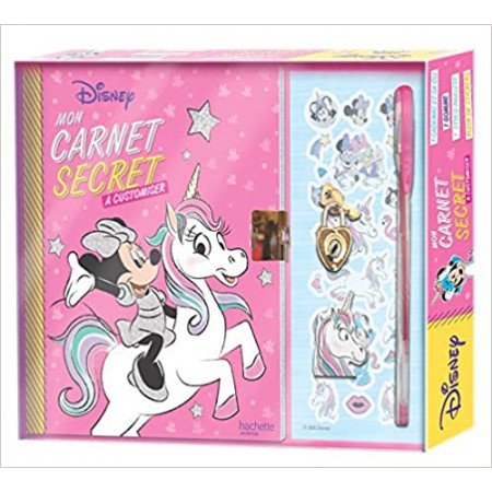 DISNEY - Mon coffret carnet secret à customiser - Minnie et Licorne