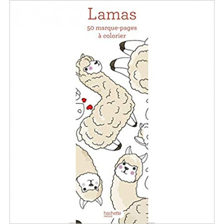 Lamas - 50 marque-pages à colorier