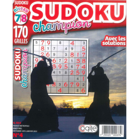 Recueil Sudoku champion niveau 7/8