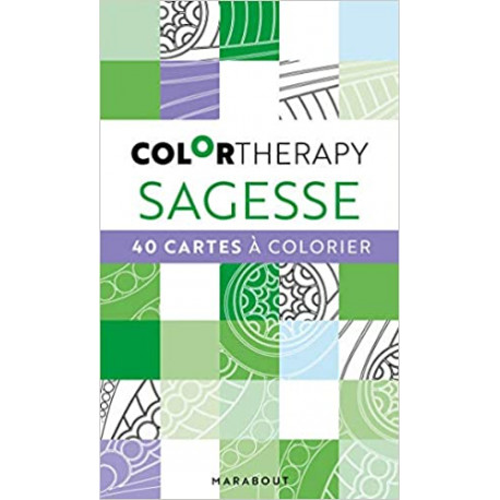 Color Therapy - Sagesse 40 cartes à colorier