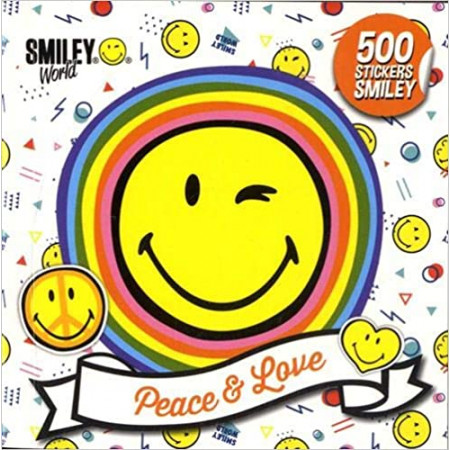 Peace & Love - 500 stickers Smiley