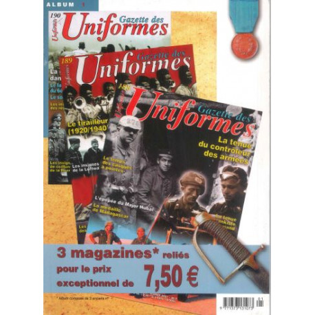 Album Gazette des uniformes 3 titres (188,190,189)