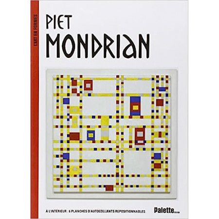 Piet Mondrian  (6 planches d'autocollants repositionnables)