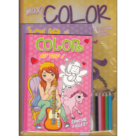 Pack pochette coloriages (4 livres + crayons de couleurs) Spécial Filles !