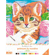 Peinture au numéro chats - Cahier avec palette et pinceau