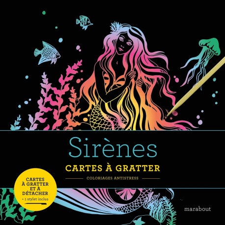 Sirènes - Cartes à gratter et à détacher. Avec 1 stylet