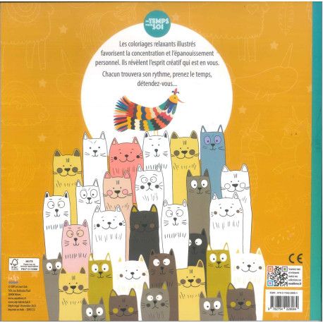 Mignons Animaux - Coloriages relaxants - 9782754228084