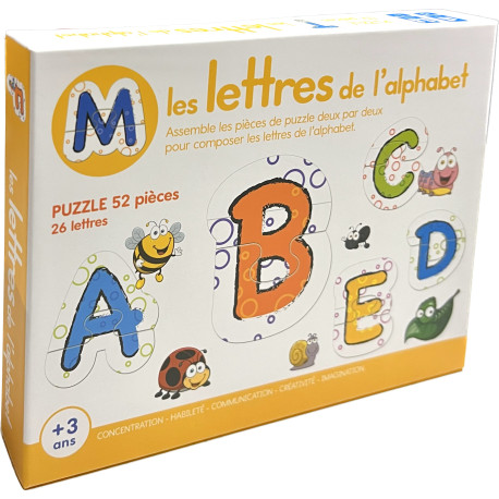 Boîte de jeux Les lettres de l'alphabet + 3 ans