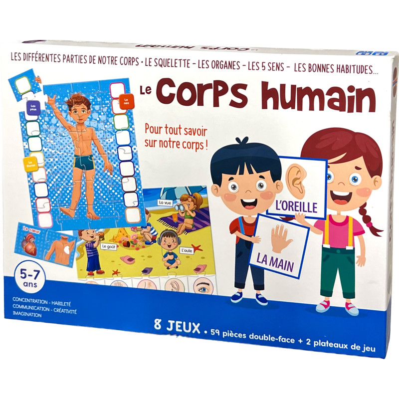 BOITE DE JEUX - Boîte de jeux Le corps humain ( 8 jeux) 5-7 ans - 9