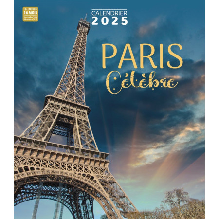 Calendrier 2025 Paris Célèbre