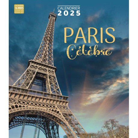 Calendrier 2025 Paris Célèbre