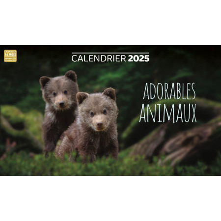 Calendrier 2025 Adorables Animaux