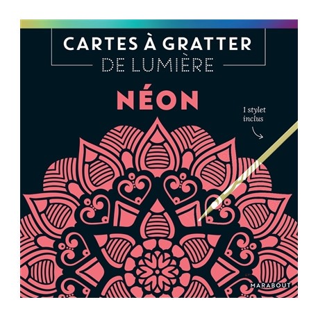 Cartes à gratter de lumière : néon