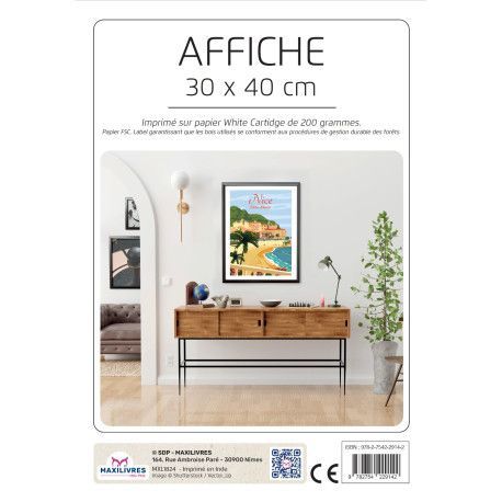 Poster - Côte d'azur - Nice - 9782754229142