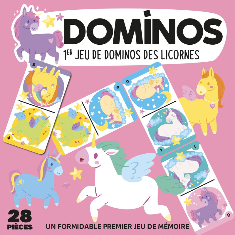 DOMINOS - 1er jeu de dominos des licornes