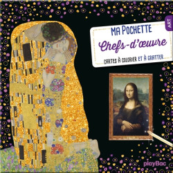 Ma pochette chefs-d'oeuvre : cartes à colorier et à gratter