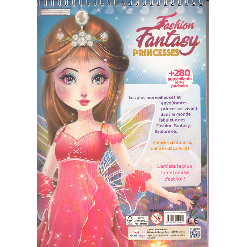 Bloc Fashion Fantasy Princesses - 9782754229579