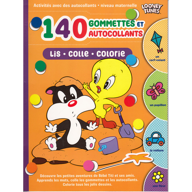 Looney Tunes  140 gommettes et autocollants