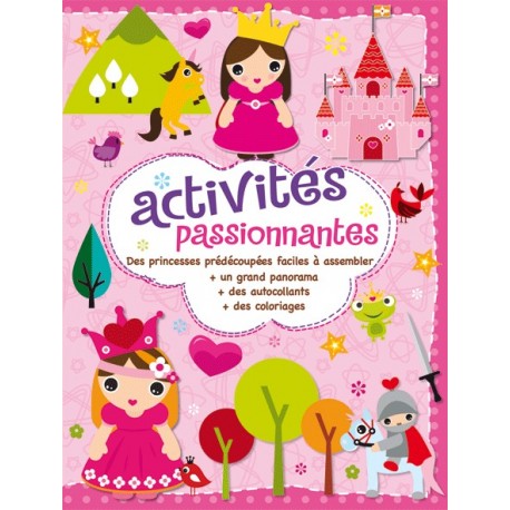 Activités passionnantes (princesses pré-découpées, autocollants, coloriages)