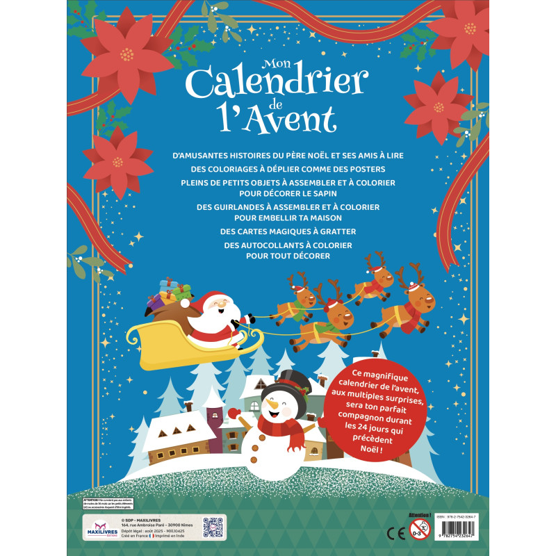 Mon calendrier de l'avent - Joyeux Noël - 9782754232647