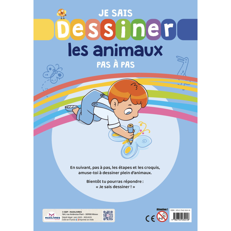 Je sais dessiner les animaux pas à pas - 9782754232418