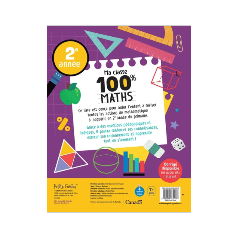 Ma classe 100% Maths : CE1 - 9782898531200